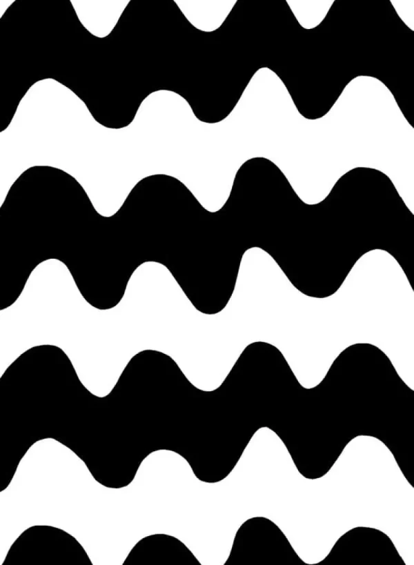 Marimekko Stoffe^Lokki Stoff, Schwarz – Weiß
