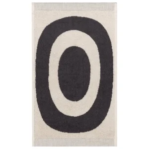 Marimekko Badezimmertextilien^Melooni Gästehandtuch, Graphitgrau - Naturweiß