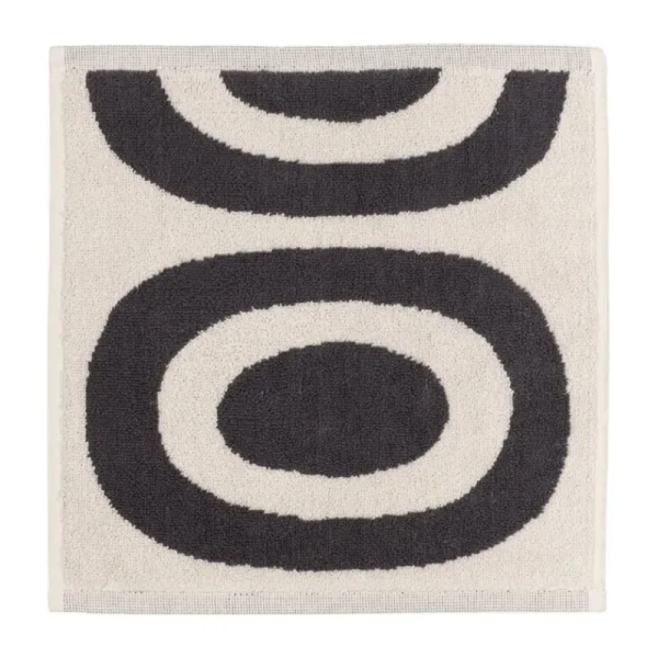 Marimekko Badezimmertextilien^Melooni Minihandtuch, Graphitgrau - Naturweiß