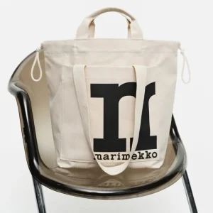 Marimekko Taschen^Mono City Tote Solid Schultertasche, Baumwollweiß