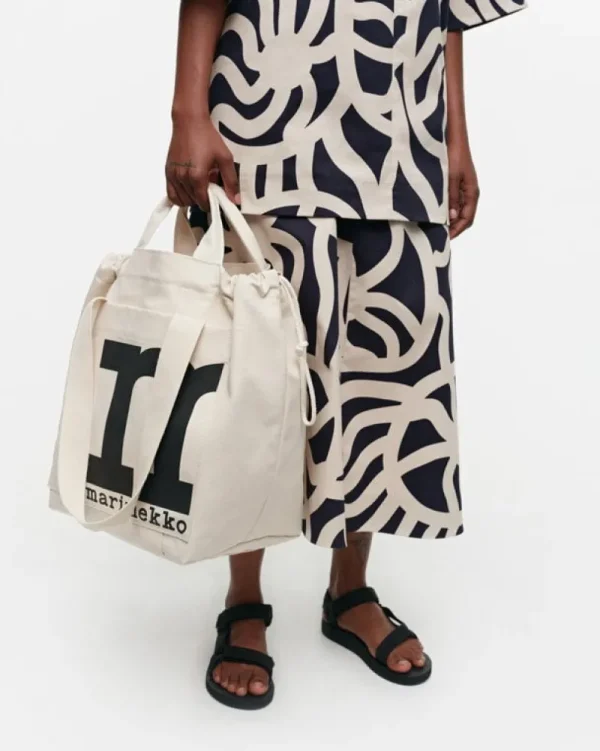 Marimekko Taschen^Mono City Tote Solid Schultertasche, Baumwollweiß