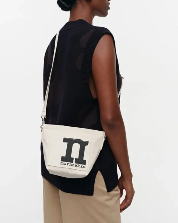 Marimekko Taschen^Mono Mini Crossbody Solid Schultertasche, Baumwollweiß