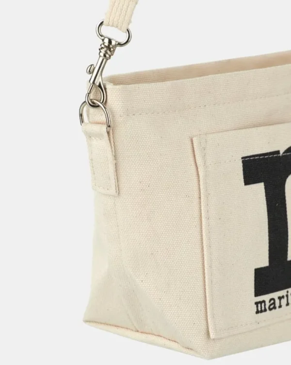 Marimekko Taschen^Mono Mini Crossbody Solid Schultertasche, Baumwollweiß