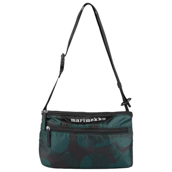 Marimekko Taschen^Neat Crossbody Unikko Umhängetasche, S, dunkelgrün - schwarz