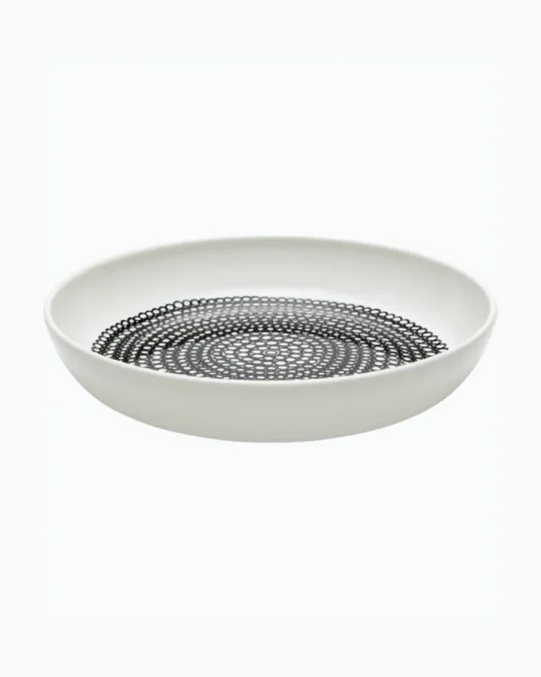 Marimekko Geschirr^Oiva - Räsymatto Teller 20,5 cm, Weiß – Schwarz