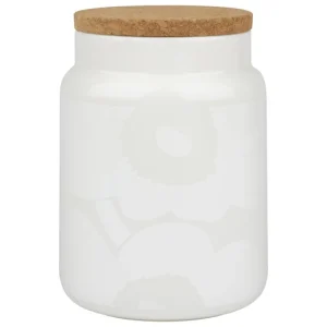 Marimekko Küchenutensilien^Oiva - Unikko Gefäß, 1,2 l, Cremeweiß - Weiß