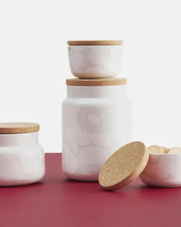 Marimekko Küchenutensilien^Oiva - Unikko Gefäß, 0,7 l, Cremeweiß - Weiß