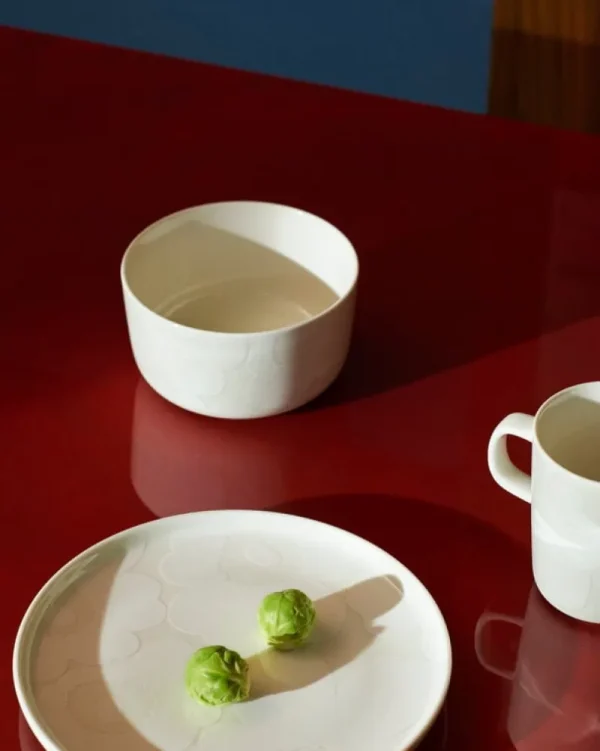 Marimekko Geschirr^Oiva - Unikko Tasse, 250 ml, Cremeweiß - Weiß