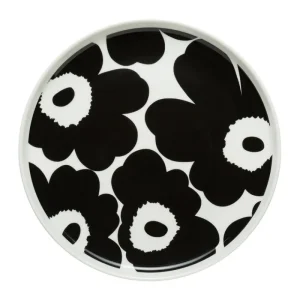 Marimekko Geschirr^Oiva – Unikko Teller 20 cm, Weiß – Schwarz