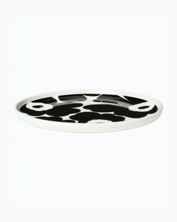 Marimekko Geschirr^Oiva – Unikko Teller 20 cm, Weiß – Schwarz