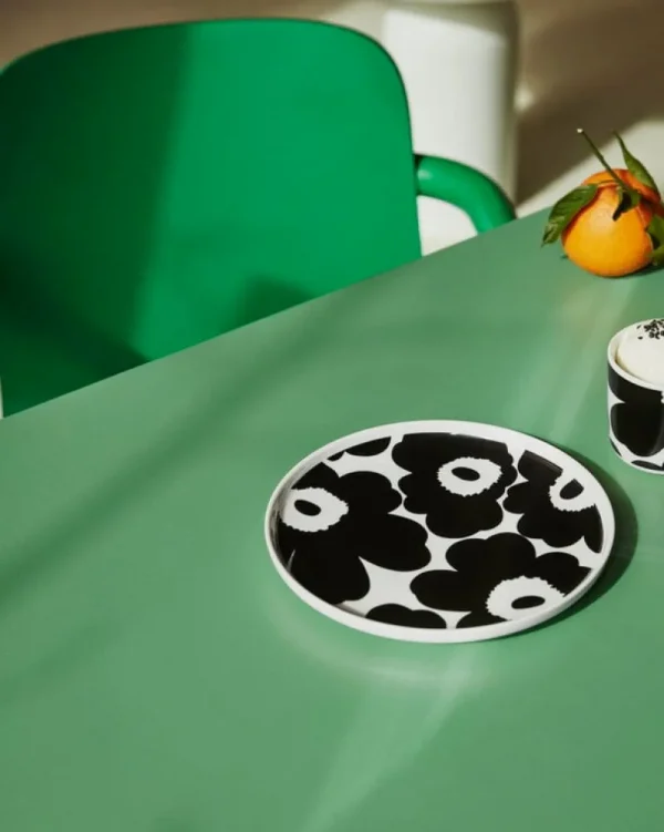 Marimekko Geschirr^Oiva – Unikko Teller 20 cm, Weiß – Schwarz
