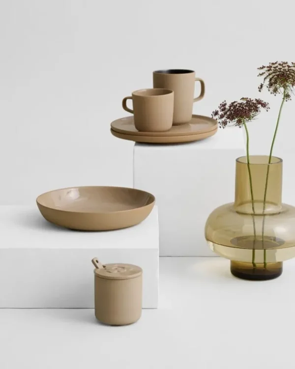 Marimekko Geschirr^Oiva Becher, 2,5 dl, Terrakotta – Schwarz
