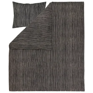 Marimekko Bettwäsche^Piccolo Bettbezug, 240 x 220 cm, schwarz - naturweiß