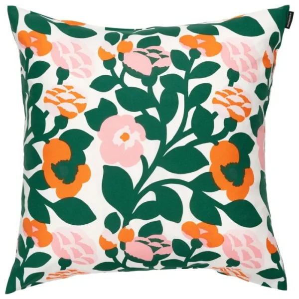 Marimekko Kissen^Pieni Green Green Kissenbezug, 50 x 50 cm, weiß - grün - pink - orange