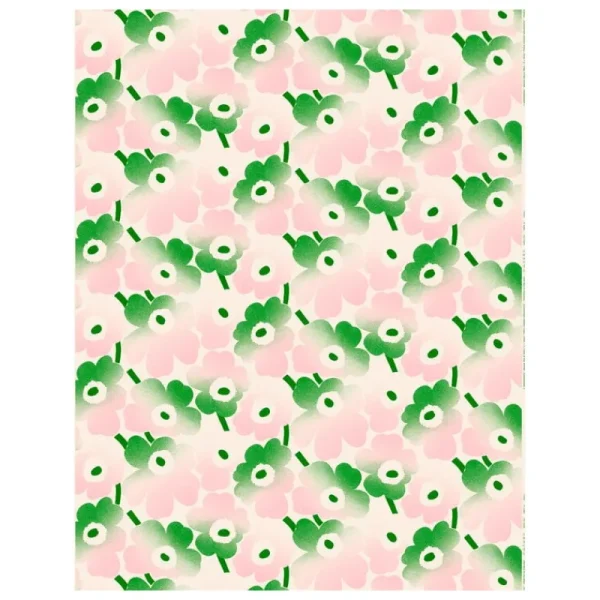 Marimekko Stoffe^Pieni Unikko Häivähdys Baumwolle, off-white - pink - grün