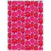 Marimekko Stoffe^Pieni Unikko Stoff, Weiß – Rot