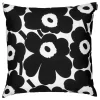 Marimekko Kissen^Pieni-Unikko-Kissenbezug 50 x 50 cm, Weiß - Schwarz