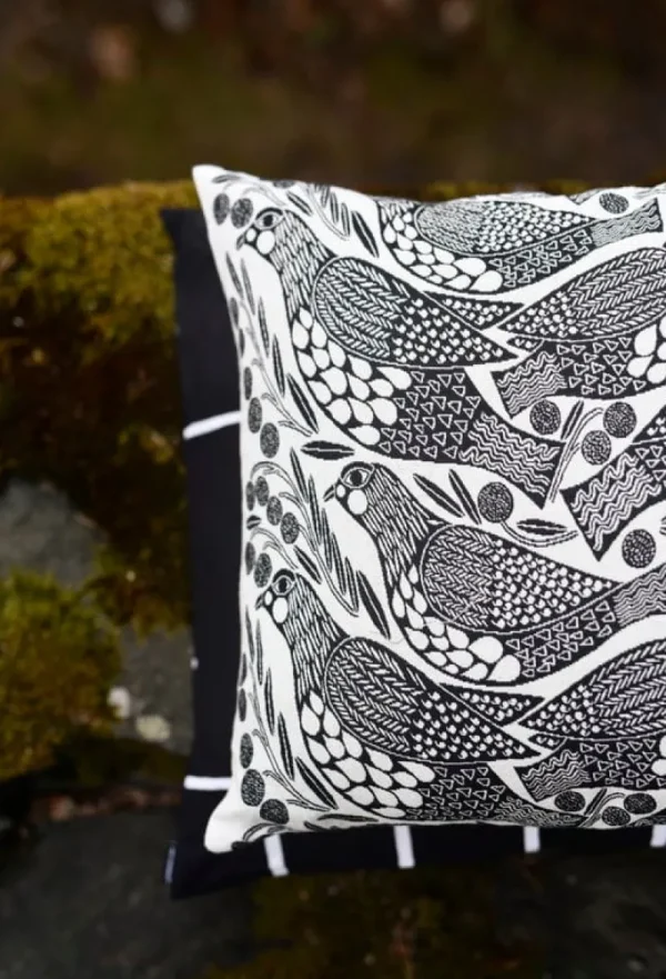 Marimekko Kissen^Tiiliskivi Kissenbezug, 50 x 50 cm, schwarz-weiß