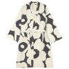 Marimekko Badezimmertextilien^Unikko Bademantel, Grau - Cremeweiß
