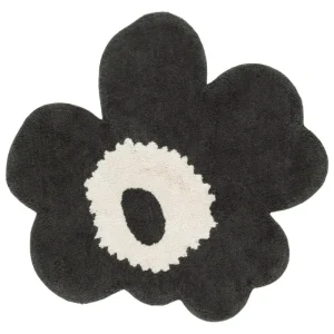 Marimekko Badezimmertextilien^Unikko Badteppich, anthrazit - naturweiß
