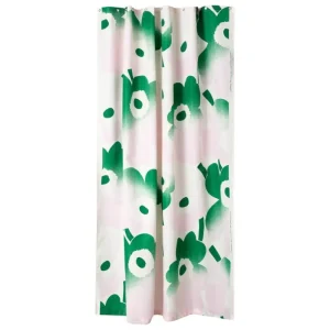 Marimekko Badezimmertextilien^Unikko Häivähdys Duschvorhang, naturweiß - pink - grün