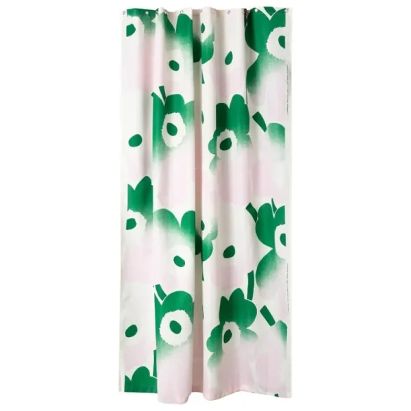 Marimekko Badezimmertextilien^Unikko Häivähdys Duschvorhang, naturweiß - pink - grün