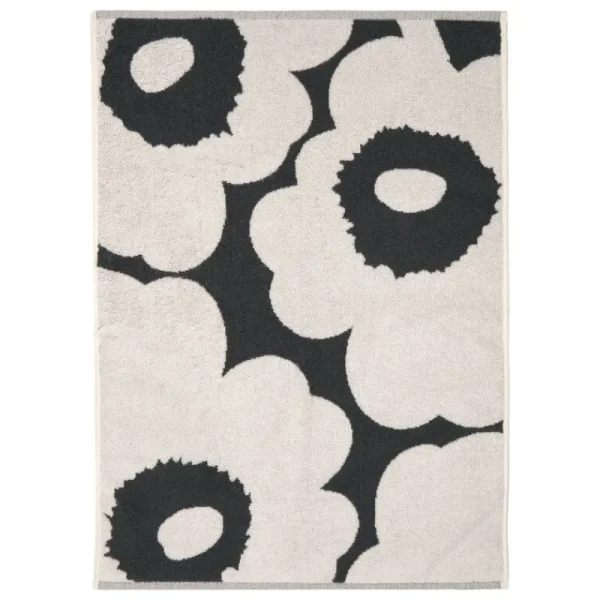 Marimekko Badezimmertextilien^Unikko Händehandtuch, Grau - Cremeweiß