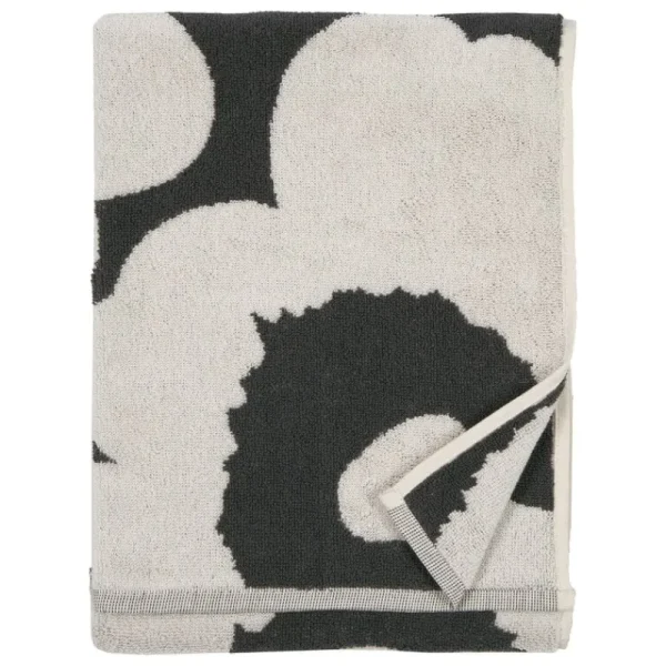 Marimekko Badezimmertextilien^Unikko Händehandtuch, Grau - Cremeweiß