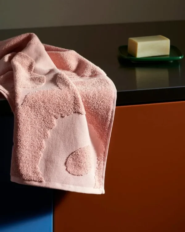 Marimekko Badezimmertextilien^Unikko Händehandtuch, Hellrosa - Rosa