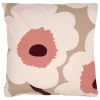 Marimekko Kissen^Unikko Kissenbezug, 50 x 50 cm, Beige - Leinen - Rosa