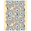 Marimekko Stoffe^Unikko Leinenstoff, sand - grau - hellblau