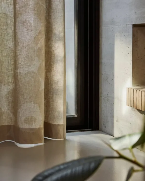 Marimekko Stoffe^Unikko Leinenstoff, beige