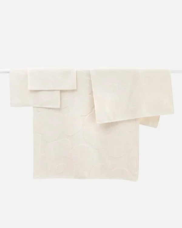 Marimekko Badezimmertextilien^Unikko Solid Gästehandtuch, 32 x 50 cm, elfenbein