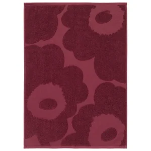 Marimekko Badezimmertextilien^Unikko Solid Handtuch, 50 x 70 cm, burgunderrot