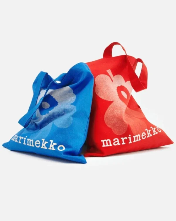 Marimekko Taschen^Unikko Tragetasche, rot - naturweiß