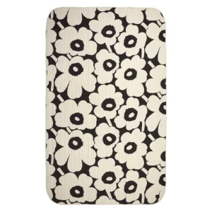 Marimekko Decken Und Überwürfe^Unikko-Bettüberwurf, 160 × 260 cm, Graphitgrau - Cremeweiß