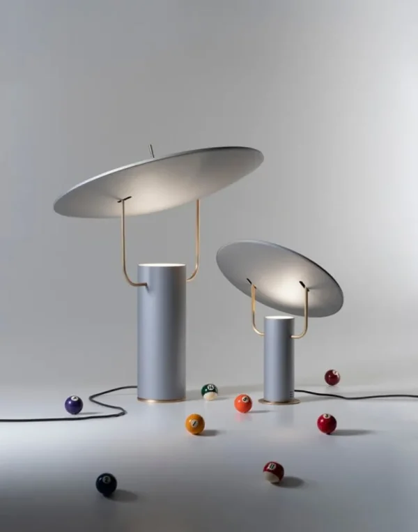 AGO Tischlampen-Martinelli Luce TX1 Luxury Tischleuchte, M, Grau – Messing