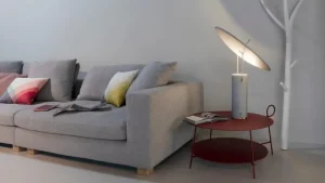 Audo Copenhagen Tischlampen-Martinelli Luce TX1 Luxury Tischleuchte, L, Grau – Messing