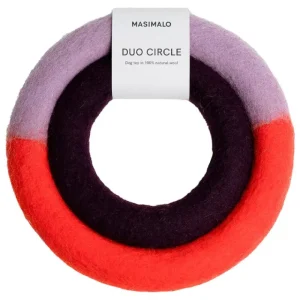 Masimalo Haustiere^Duo Circle Hundespielzeug, orange - lila