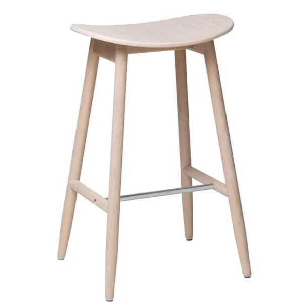 Normann Copenhagen Sitzgelegenheiten-Massproductions Barhocker Icha, 65 cm, Eiche weiß geölt