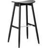 Ariake Sitzgelegenheiten-Massproductions Barhocker Icha, 75 cm, Eiche schwarz gebeizt