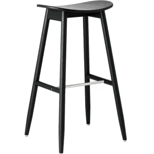 Ariake Sitzgelegenheiten-Massproductions Barhocker Icha, 75 cm, Eiche schwarz gebeizt