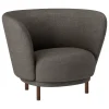 Fatboy Sitzgelegenheiten-Massproductions Dandy Sessel, Buche walnussbraun gebeizt - Sahco Safire 0001