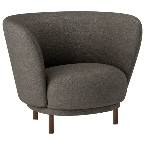 Fatboy Sitzgelegenheiten-Massproductions Dandy Sessel, Buche walnussbraun gebeizt - Sahco Safire 0001