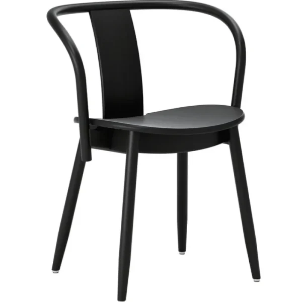 Vitra Sitzgelegenheiten-Massproductions Icha Stuhl, Buche schwarz gebeizt
