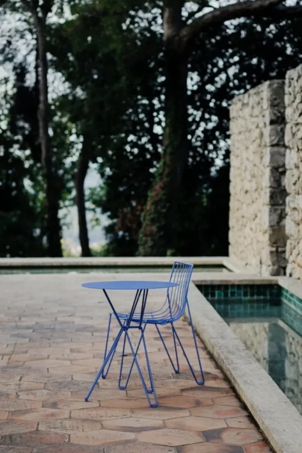 Massproductions Terrassenmöbel^Tio Tisch, 60 cm, hoch, Overseas Blue