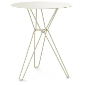 Massproductions Terrassenmöbel^Tio Tisch, 60 cm, hoch, Elfenbeinweiß
