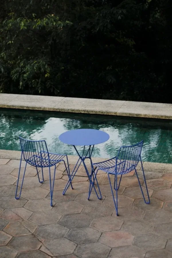 Massproductions Terrassenmöbel^Tio Tisch, 60 cm, hoch, Overseas Blue
