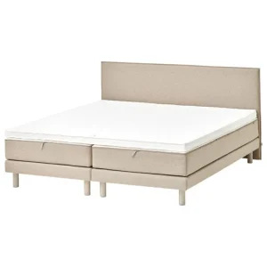 Nichba Betten-Matri Aina Bett, 180 × 200 cm, Beige