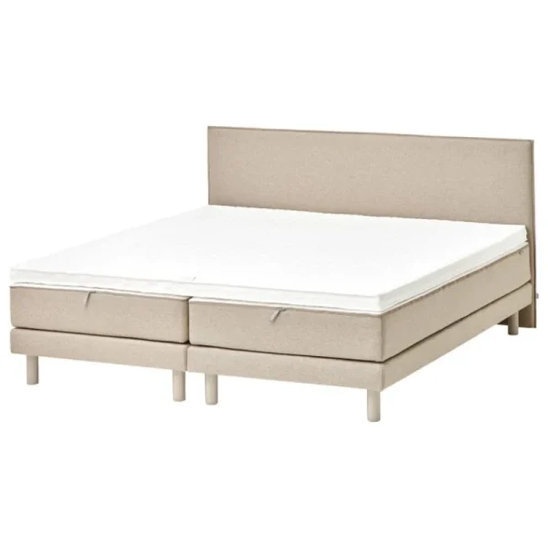 Nichba Betten-Matri Aina Bett, 180 × 200 cm, Beige